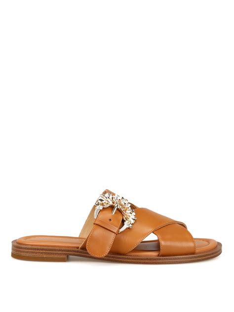 michael kors frieda leather sandal|Michael Kors leather sandals.